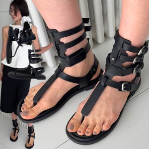 [+착화영상] 글래디에이터샌들 T스트랩샌들 1cm