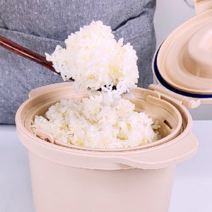 마미레 저당밥솥 당질저감 저칼로리 미니 전자렌지용 크림색1개