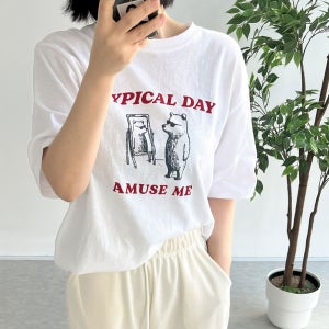 여성 반팔 티셔츠 면 이너 오버핏 박스티 레이어드티 쭉티 봄 가을 프린팅 홈웨어