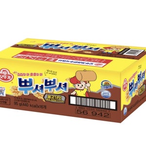 오뚜기 뿌쎠부쎠 불고기맛 95g x 16개 코스트코 라면 과자 간식 유탕면 쌀가루