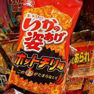 오오시오 이카노 스가타아게 핫칠리맛 5개입 / 오징어모양 이카후라이 / 일본 과자