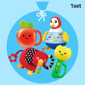 코야 튤립 꼬꼬맘 아기코끼리코야 5개월 7개월 터미타임 아기 국민 장난감 헝겊책 선물 세트