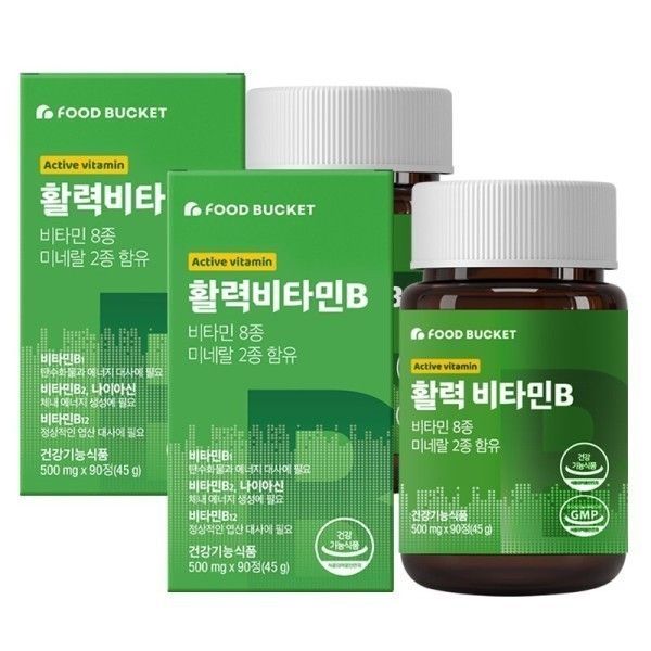 활성 <b>비타민</b>B 콤플렉스 비오틴, 90정, 2박스