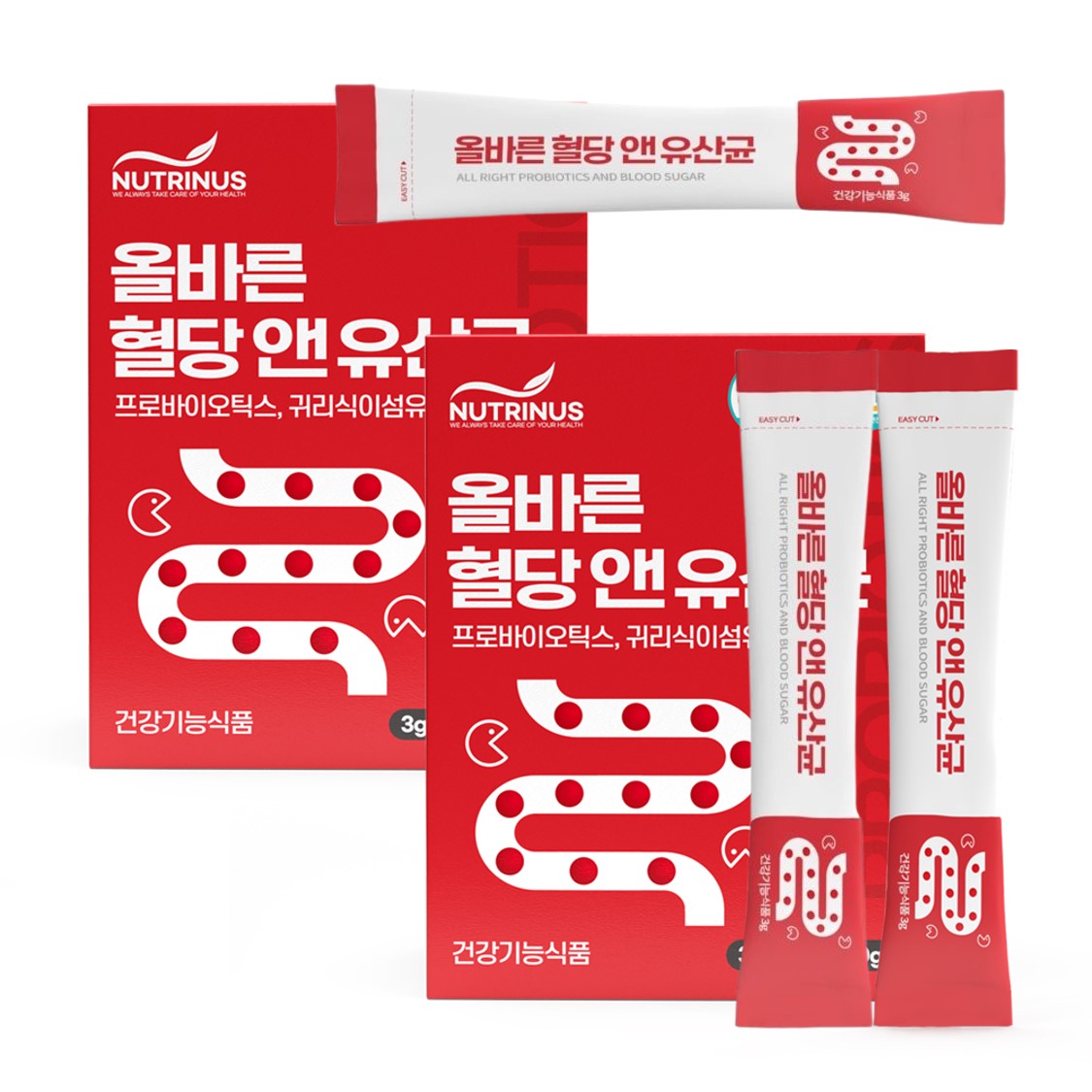 <b>프로바이오틱스</b> 혈당앤유산균 귀리식이섬유 식후혈당케어 2통