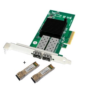 SL-X520-SR2 스타링크 듀얼 10Gb SFP+ 광랜카드 PCI-Ex4 인텔칩셋 지빅2포함
