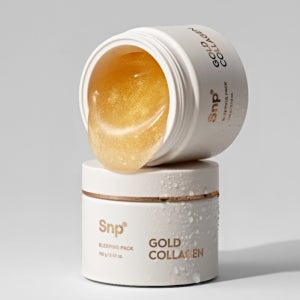 Snp 수분 보습 수면팩 나이트 크림 골드 콜라겐 슬리핑팩 주름개선기능성 100g, 1개