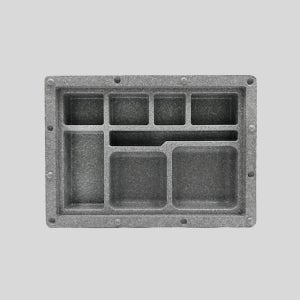 회색 보온 용기 1box - 한통도시락 배달전용 보온식판 (1박스 20개)