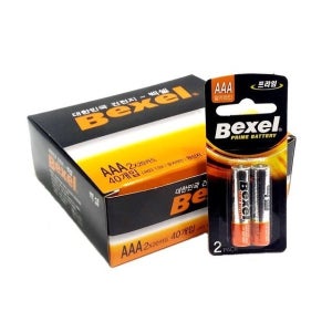 벡셀 알카라인 건전지 AAA 2개입 20세트 (낱개40개) LR3 1.5V
