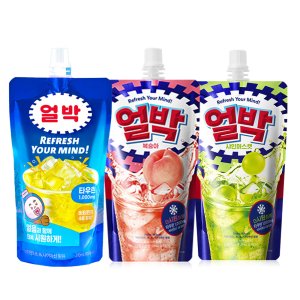 동아제약 얼박 얼음박카스 얼려먹는 오리지날 복숭아 샤인머스캣 음료 210ml 10개입