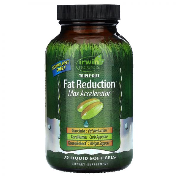 Irwin Naturals, Triple-Diet 지방 감소+, Max Accelerator, 액상 소프트젤 72정 Naturals (<b>어윈 내추럴</b>스)