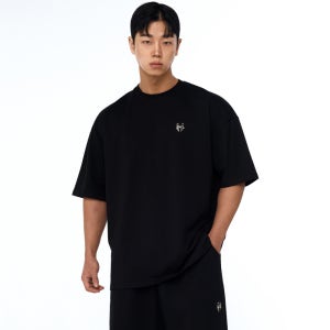 크롬 로고 오버핏 숏슬리브 [블랙]