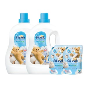 [라운지회원전용]스너글 초고농축 오리지널 섬유유연제 허거블 코튼 4L 2개 + 스너글 섬유유연제 허거블코튼 200ml 2개
