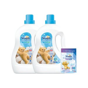 [라운지회원전용]스너글 초고농축 오리지널 섬유유연제 허거블 코튼 4L 2개 + 스너글 캡슐세제 4개입