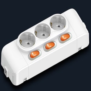 현대 3구 개별 노출 콘센트 HSEC-3