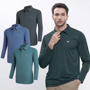 센터폴 남자 기능성 카라티셔츠 남성 쿨 긴팔티 빅사이즈 아웃도어 아이스티셔츠(M6ST39)