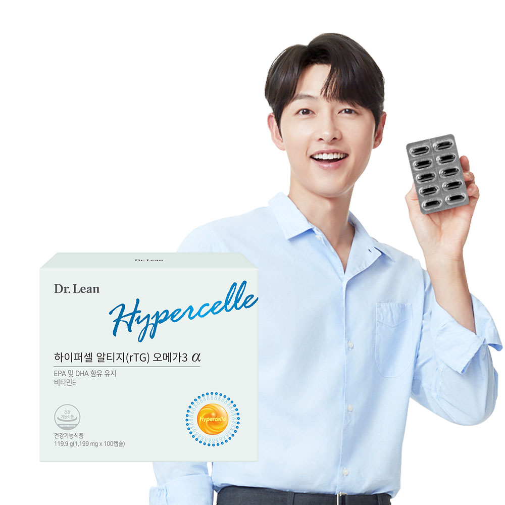 [네이버 단독 100일분] 닥터린 송중기 하이퍼셀 알티지(rTG) <b>오메가3</b> 알파 100캡슐, 1개