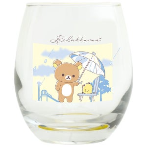 리락쿠마 비 온 뒤 맑음 테마 하늘 모양 유리컵