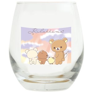 리락쿠마 비 온 뒤 맑음 테마 하늘 모양 글라스 유리컵