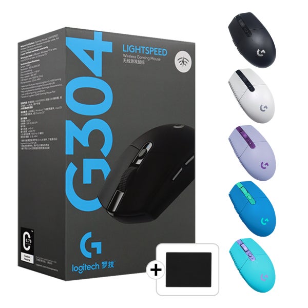 로지텍 G304 무선 로지텍 게이밍 마우스 미니 로지텍 마우스 노트북 병행+패드