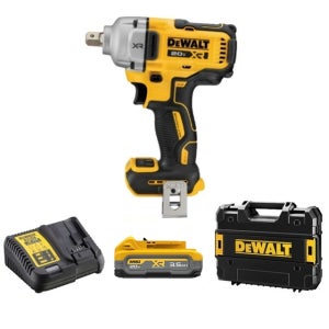 디월트 DCF892S1 충전 임팩 렌치 미드토크 1/2 20V 파워스택3.5A 1개세트
