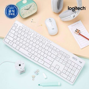 [N배송] 로지텍코리아 공식 MK295 콤보 무소음 무선 키보드 마우스 세트 오프화이트, 멤브레인