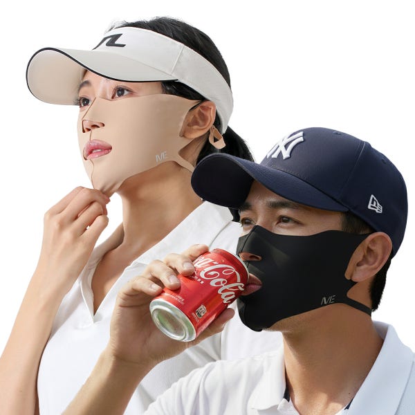 아이브엠 아이브 오픈형 UV 자외선 차단 냉감 안면 얼굴햇빛가리개 골프 러닝 등산 자전거 마스크