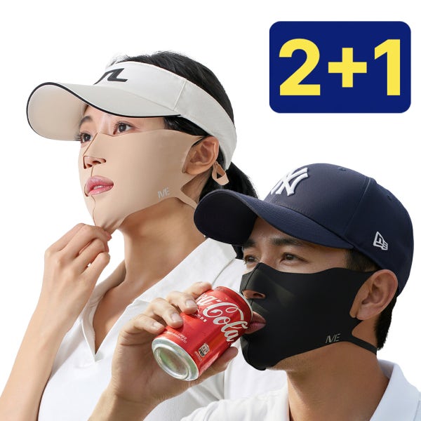 아이브 오픈형 UV 자외선 차단 냉감 안면 얼굴햇빛가리개 골프 러닝 등산 자전거 마스크