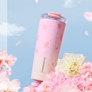 스타벅스 MD 스벅 2025 리유저블 컵 콜드컵 빨대 손잡이 핸들 대용량 680ml, 벚꽃 더블 입구 스테인리스 텀블러