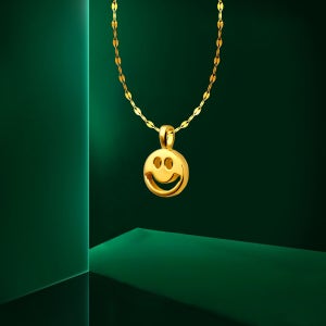 24K 순금 해피 스마일 행운 선물 펜던트 PG1056