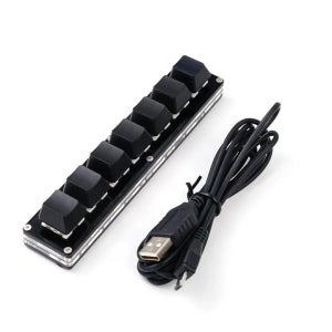 매크로키보드 7키 검정색 사용자 정의 미니 키패드 숫자키 기계식 키보드 OSU 프로그래밍