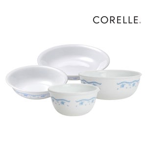 코렐 모닝블루 신 1인세트 4P 직장인 대학생 자취 1인가구 접시 그릇 선물 추천