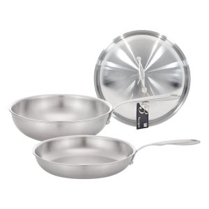 한일스텐레스 통5중 프리미엄 베르겐 IH 스텐팬 3종 세트 (28프라이팬+28궁중팬+28궁중커버)