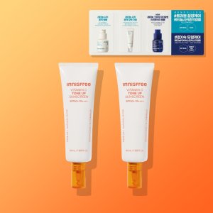 [신제품/광노화케어] 비타민C 잡티 톤업 선크림 SPF 50+ PA++++ (미백,UV에이징) 50ml, 2개