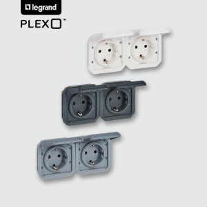 뉴플렉소 IP55 콘센트 메커니즘 2구 가로 르그랑 세차장 주방 콘센트 방수 방진 스위치