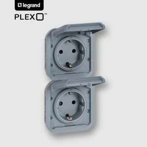 뉴플렉소 IP55 콘센트 메커니즘 2구 세로 르그랑 세차장 주방 콘센트 방수 방진 스위치