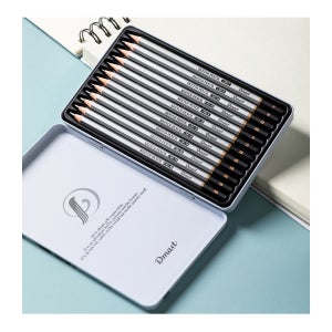 [사은품증정]디마스트 전문가용 미술 연필 12종 틴케이스 세트 제도 드로잉 펜슬 입문