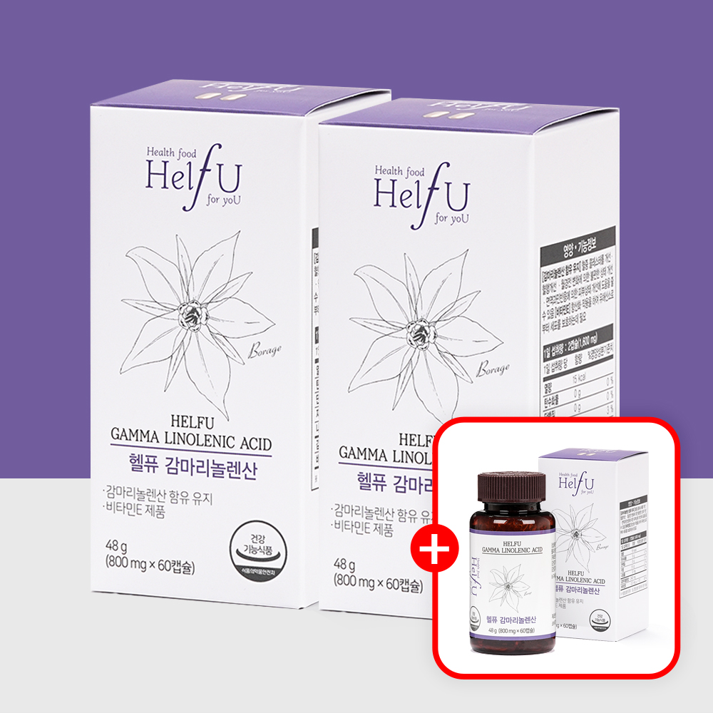 [2+1] 감마리놀렌산 효능 보라지유 생리증후군 <b>달맞이꽃</b>종자유 월경전 PMS 영양제 60캡슐, 3개