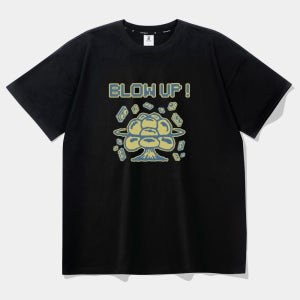 남자 여름 블로우 반팔 티셔츠 프린팅 나염 화이트 (PTT1036)