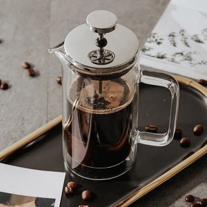 순수커피 이중 내열 유리 프렌치프레스 티메이커