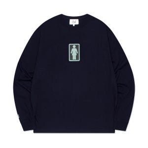 [걸스케이트보드] BOXED OG LONG SLEEVE 티셔츠 (네이비)
