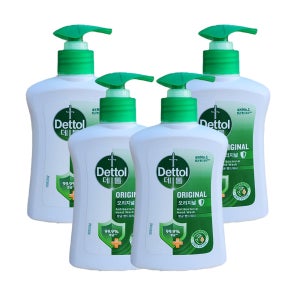 데톨 항균 리퀴드 핸드워시 펌프형 손세정제 오리지날, 250ml, 4개