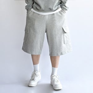 남자 카고 버뮤다 하프 팬츠 밴딩 7부 면 중학생 벌룬 반바지