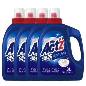 액츠 퍼펙트 베이킹소다 액체세제 3L, 4개