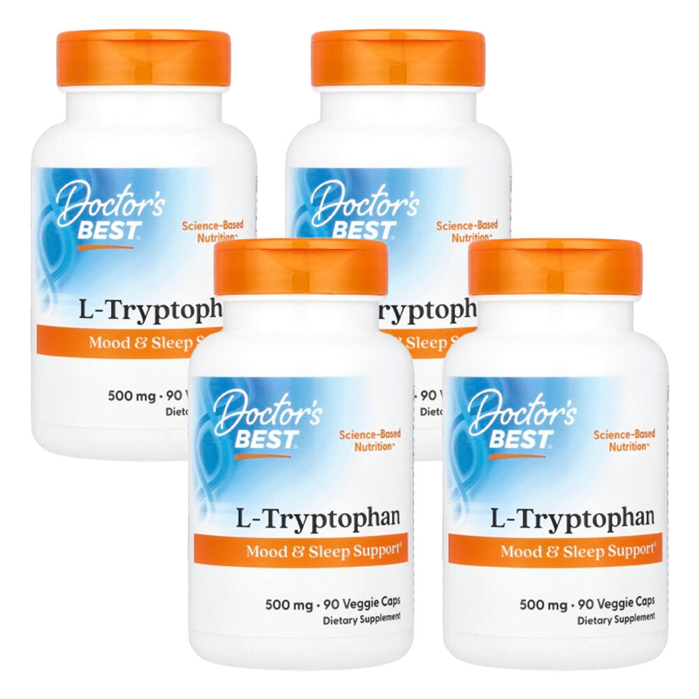 (아이허브) 닥터스베스트 4개X L-트립토판 500mg 베지 캡슐 90정 해외직구