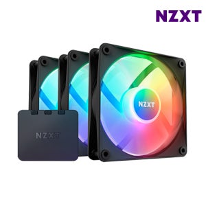NZXT F120 RGB CORE 블랙 3팩+컨트롤러 120mm 쿨링팬 케이스팬