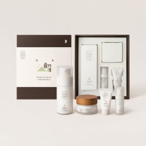 수야무 오가닉 베드타임 세트 (크림 50ml+듀얼 100ml+세럼 10ml+로션 10ml)