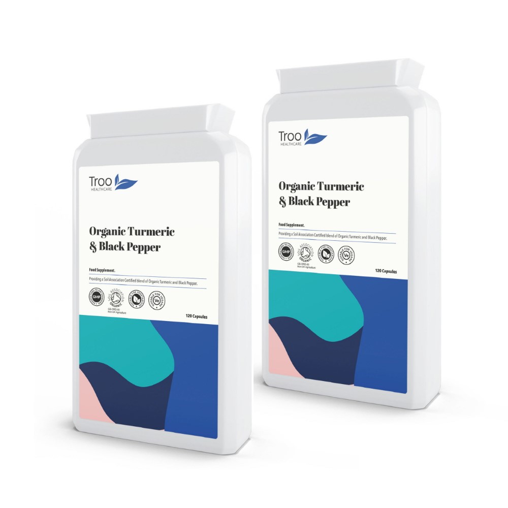 TROO Turmeric 영국 트루 <b>터메릭</b> 500mg 블랙페퍼 5mg 120캡슐 2팩