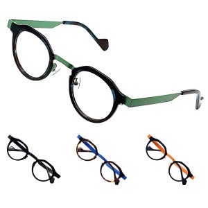 작은 콤비 뿔테 안경 블루라이트 차단 고도수 고도근시 패션 명품 원형 라운드 가벼운 안경테