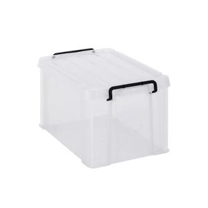 아이리스 코리아 대형 리빙박스 플라스틱 투명 잠금 버클 손잡이 수납 박스 다용도 옷 정리함 43L BL-45