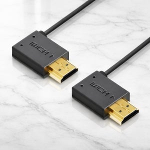 HDMI 유연한 케이블 부드러운 초슬림 카메라 모니터 연결선 꺾임형 0.6m, 1개